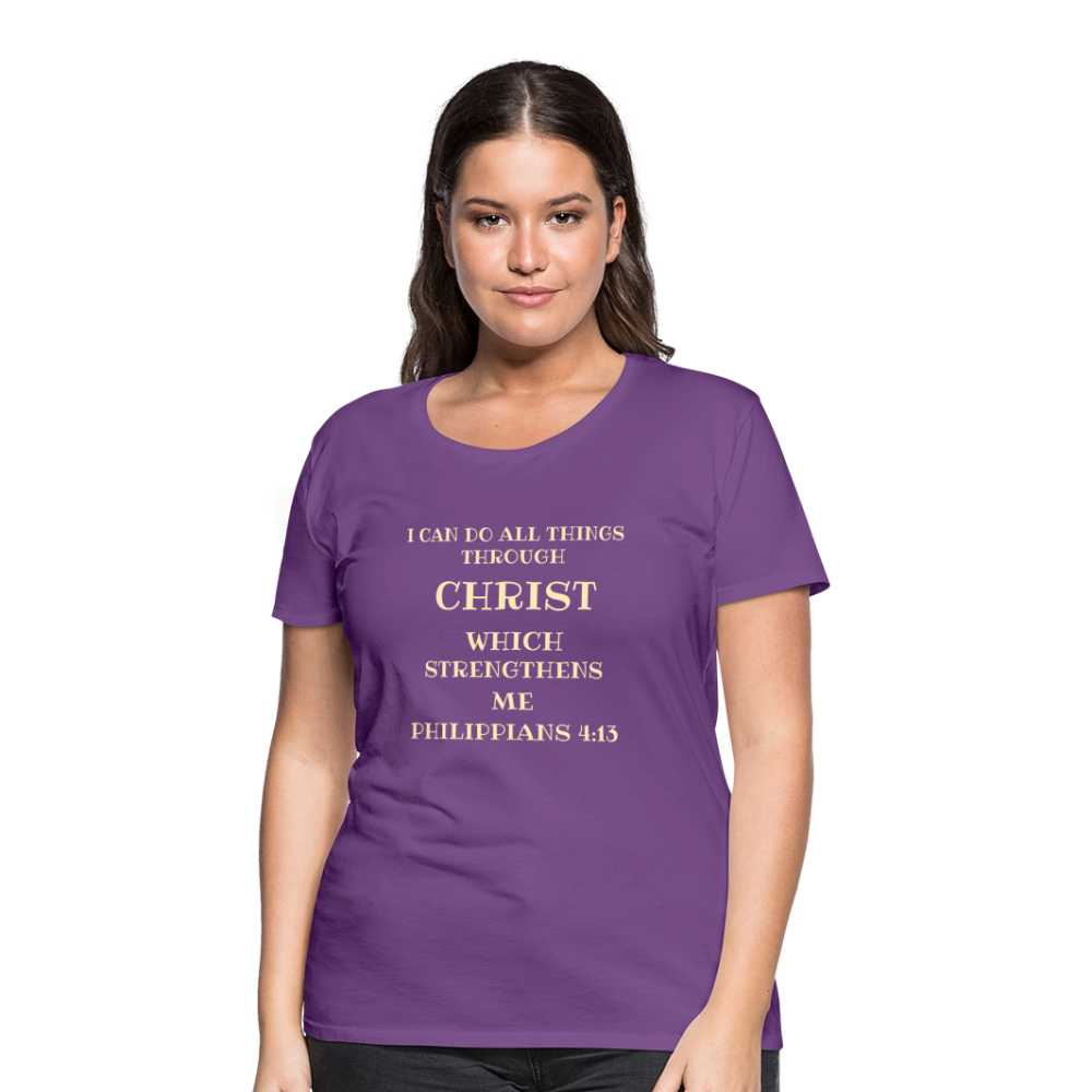 PHILIPPIANS 4:13 Women’s Premium T-Shirt - purple
