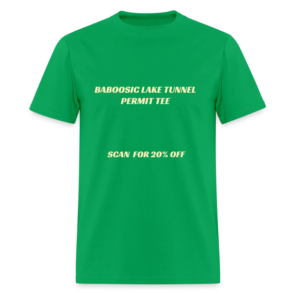 BABOOSIC LAKE TUNNEL PERMIT TEE Unisex Classic T-Shirt Unisex Classic T-Shirt - bright green