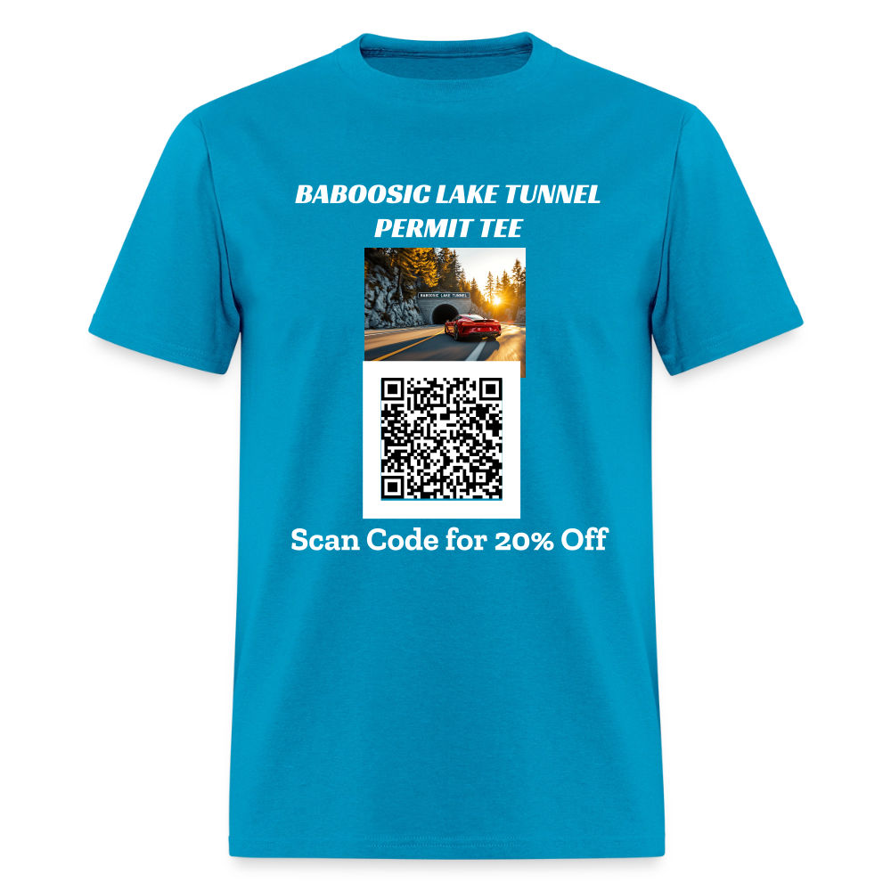 BABOOSIC LAKE TUNNEL PERMIT TEE Unisex Classic T-Shirt - turquoise