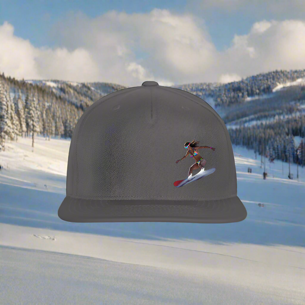 Snow Bunny 2 Snapback Baseball Cap - dark grey