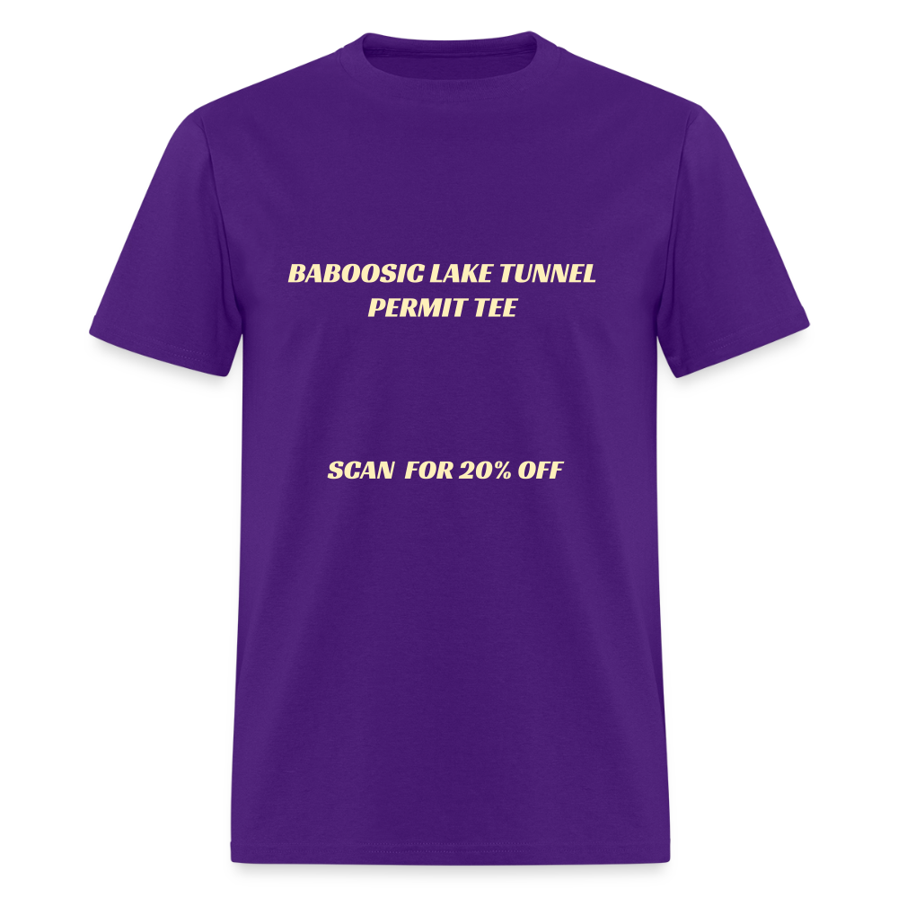 BABOOSIC LAKE TUNNEL PERMIT TEE Unisex Classic T-Shirt Unisex Classic T-Shirt - purple