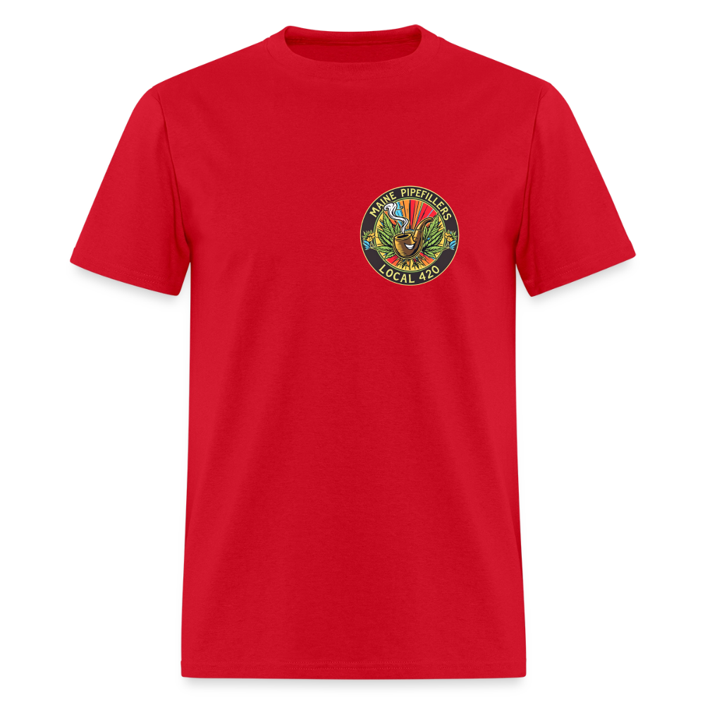 MAINE PIPEFILLERS LOCAL 420 Men's T-Shirt - red