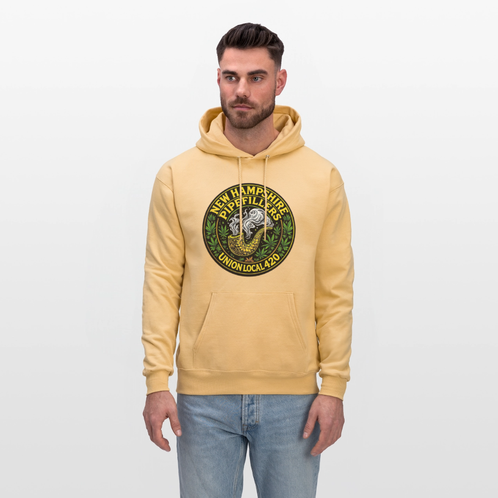 THE ORIGINAL NEW HAMPSHIRE PIPEFILLERS UNION LOCAL 420 Hanes Men's Hoodie - light gold 