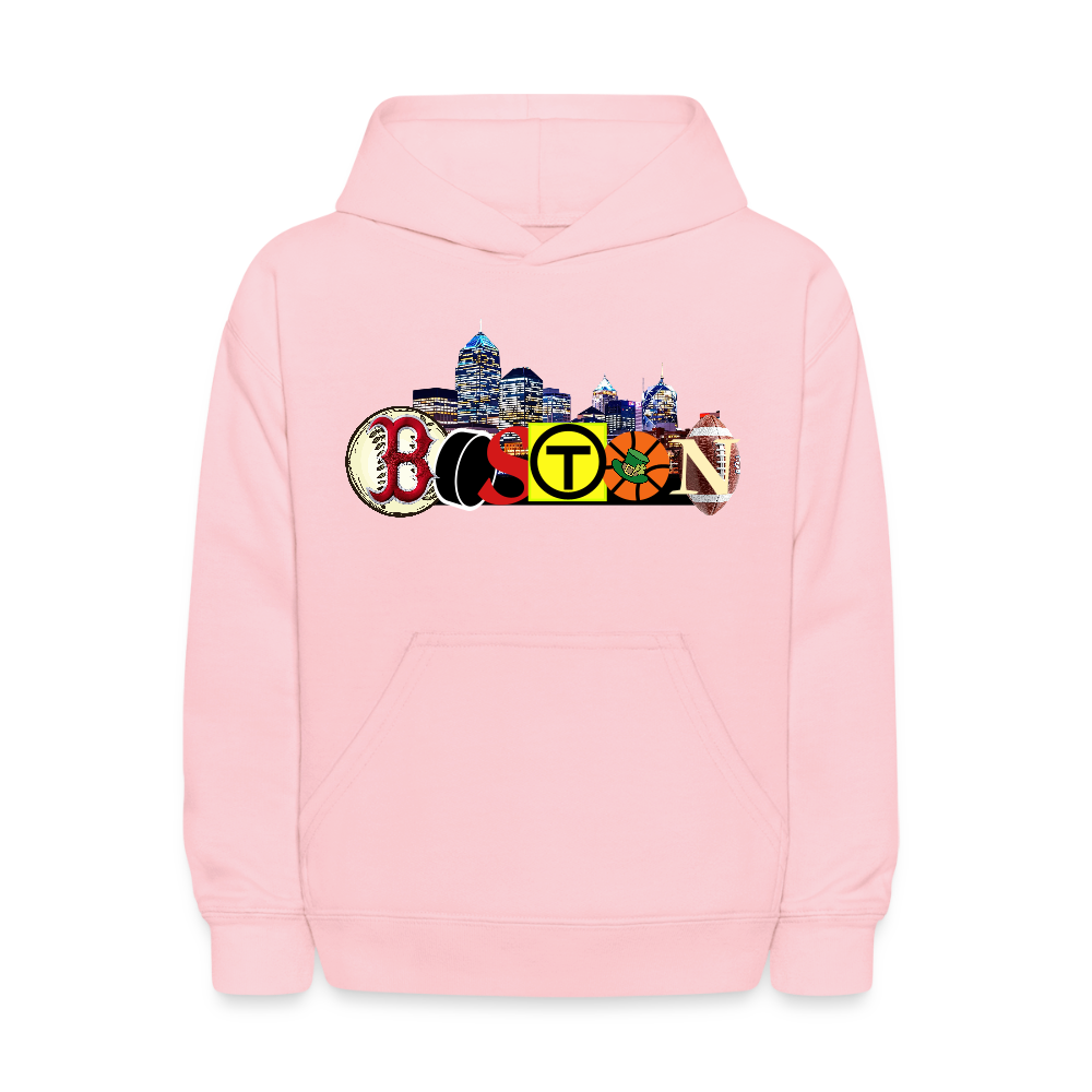BOSTON SKYLINE Kids' Hoodie - pink