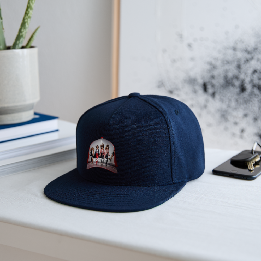 Skibbidi Rizz Authentic Snapback Baseball Cap - navy