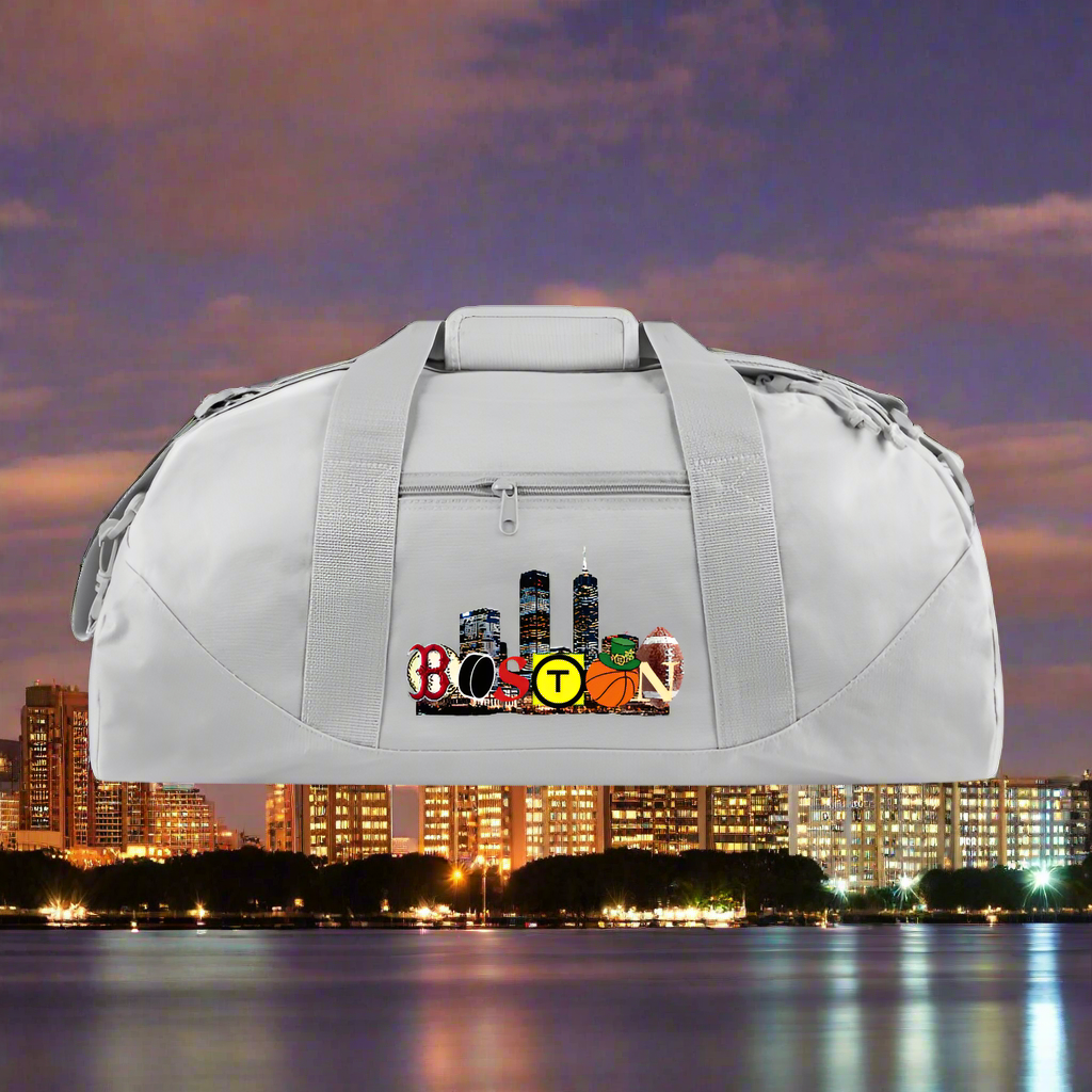 BOSTON SKYLINE Recycled Duffel Bag - gray