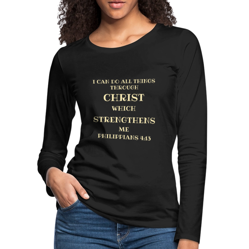 Philippians 413 Women's Premium Long Sleeve T-Shirt - black
