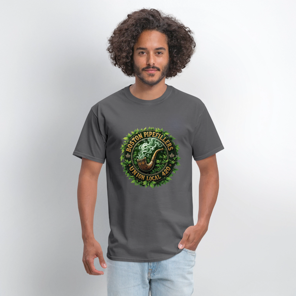 BOSTON PIPEFILLERS LOCAL 420 Men's T-Shirt - charcoal