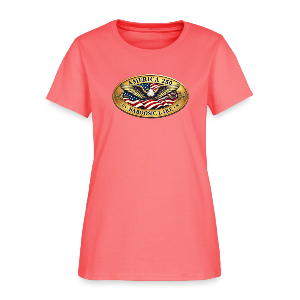 AMERICA 250 BABOOSIC LAKE AMERICA 250 Women's T-Shirt - coral