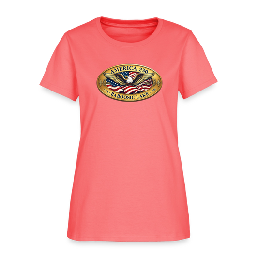 AMERICA 250 BABOOSIC LAKE AMERICA 250 Women's T-Shirt - coral