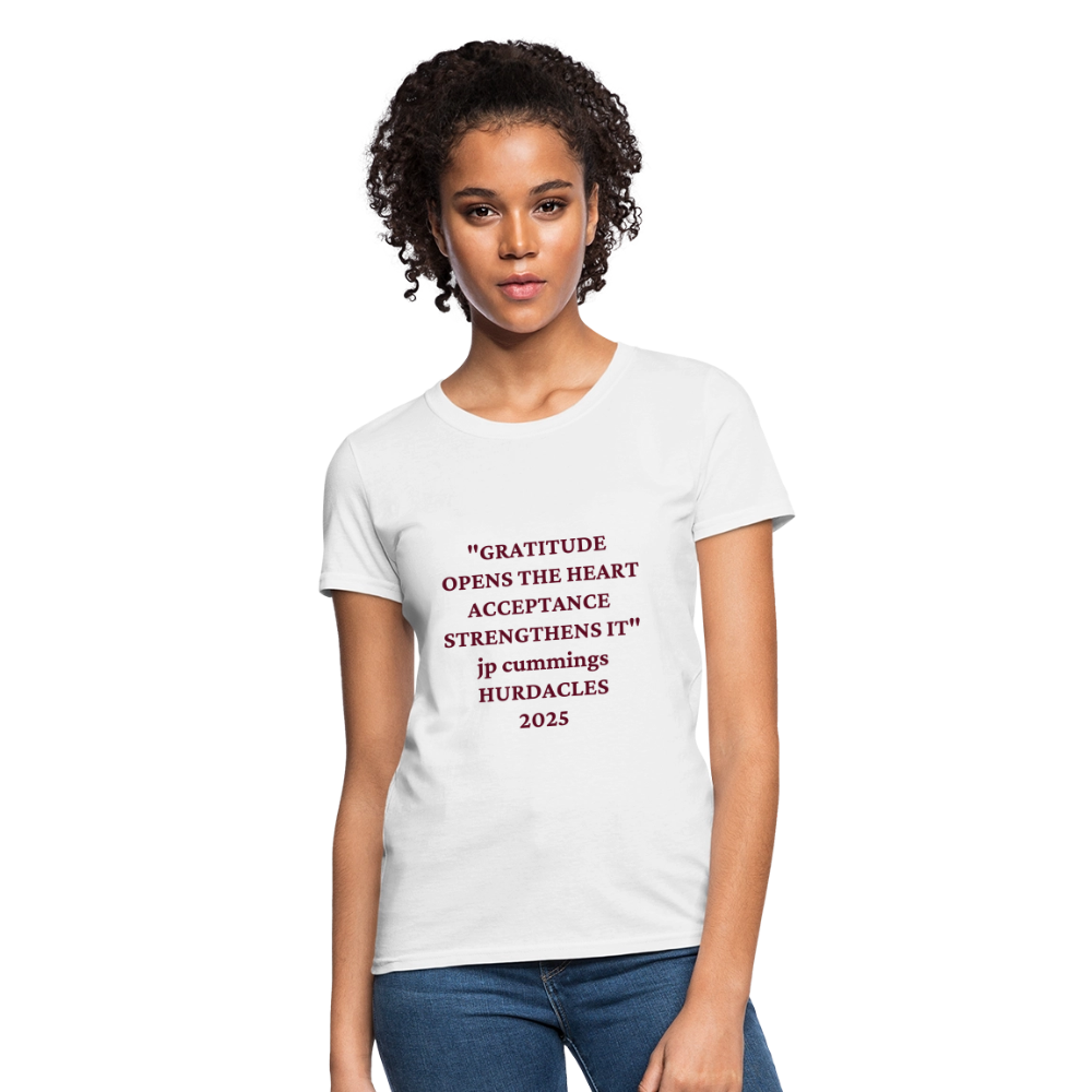 GRATITUDE Women's T-Shirt - white