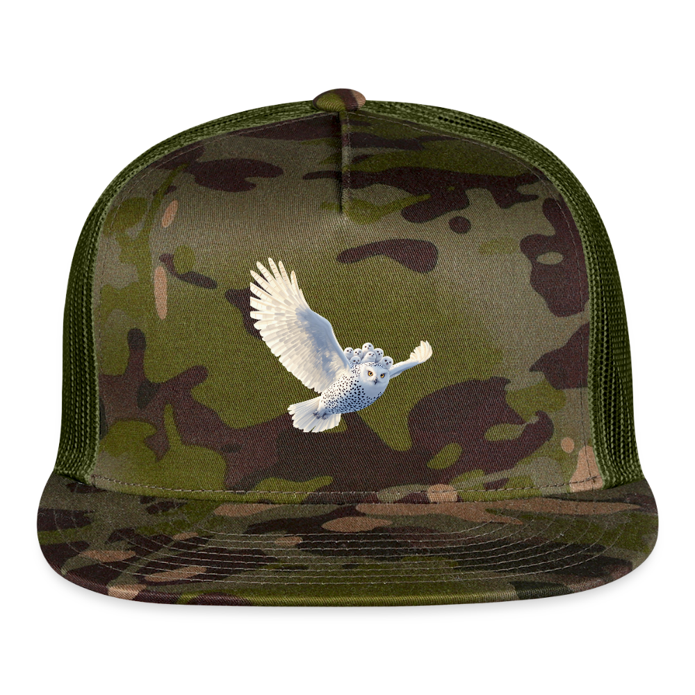 HOOTIE Camo Authentic Snapback Trucker Hat - MultiCam\green