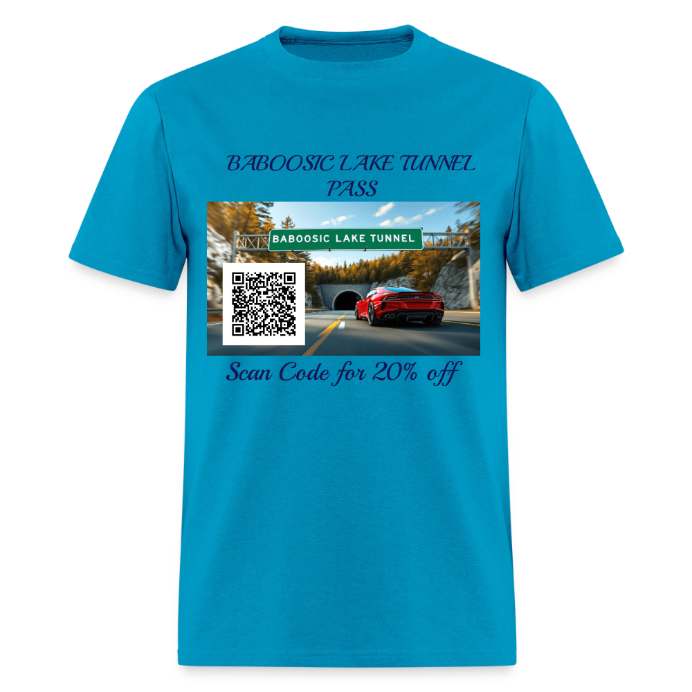BABOOSIC LAKE TUNNEL PASS TEE - turquoise