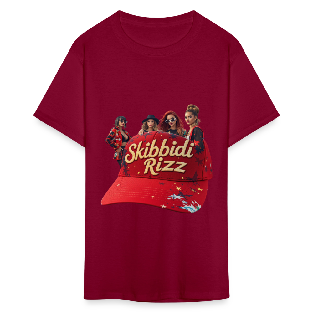 Skibbidi Rizz Authentic Unisex Classic T-Shirt - burgundy