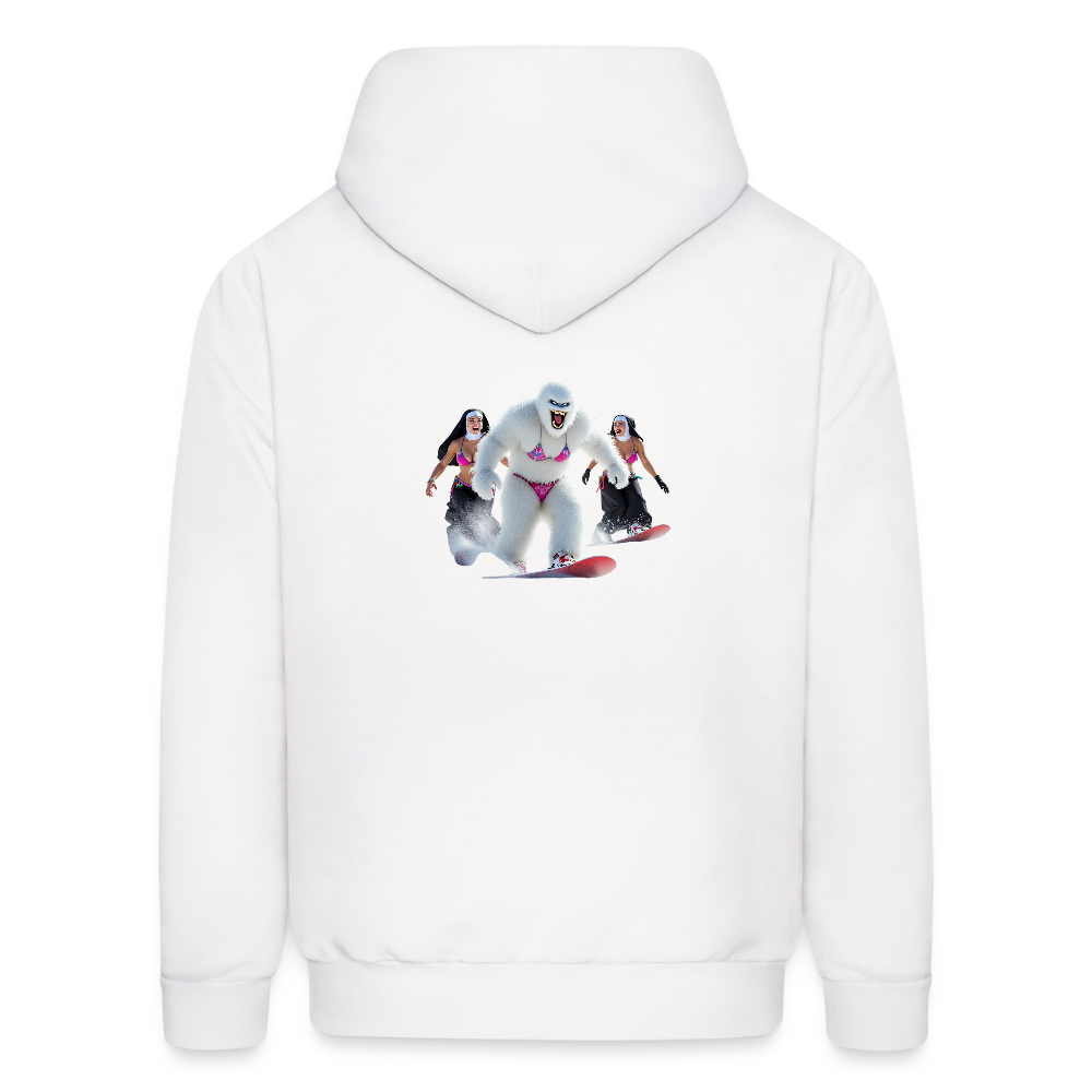 Bikini Abominable & Nuns Snowboarders Men's Hoodie - white