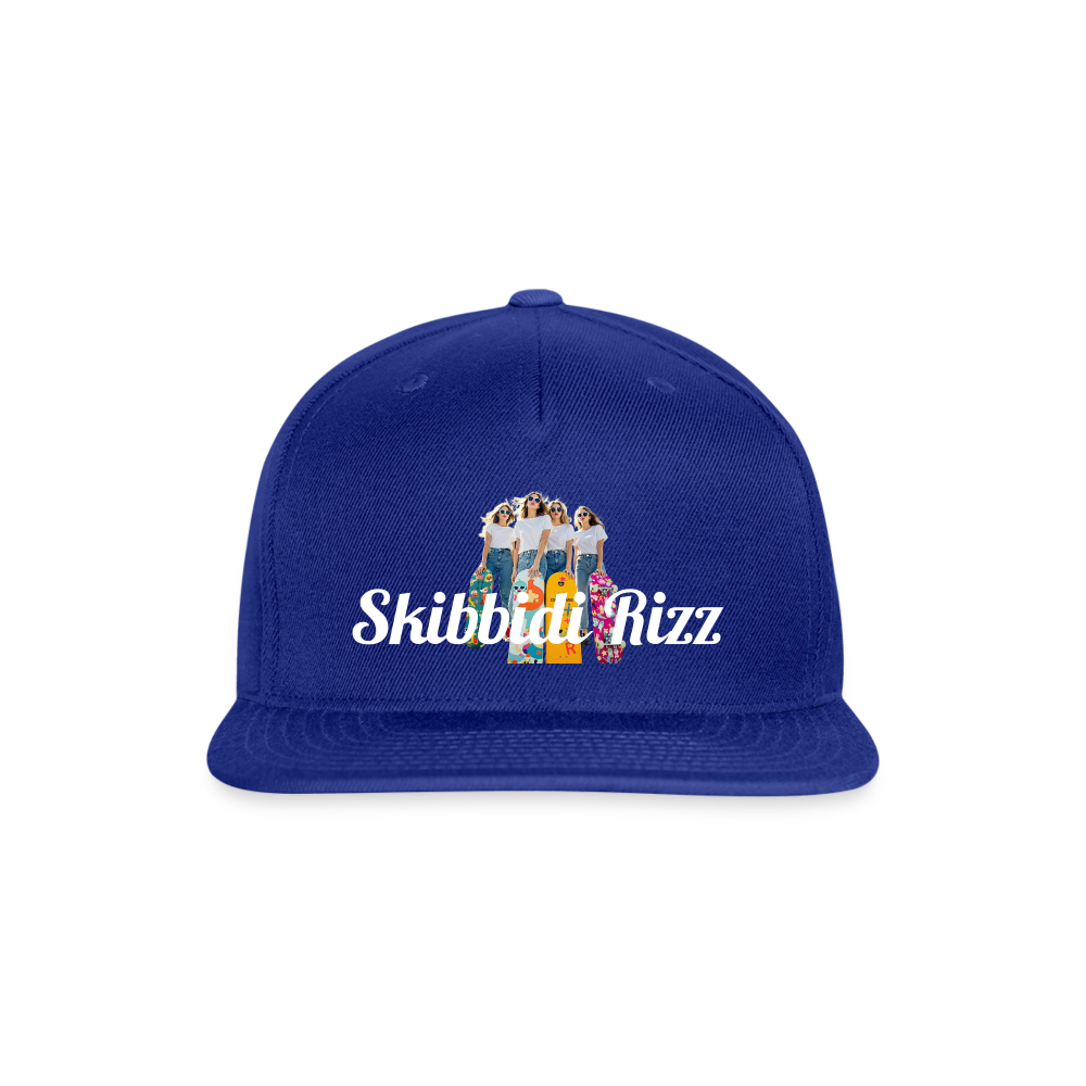 Skibbidi Rizz Authentic Snapback Baseball Cap - royal blue