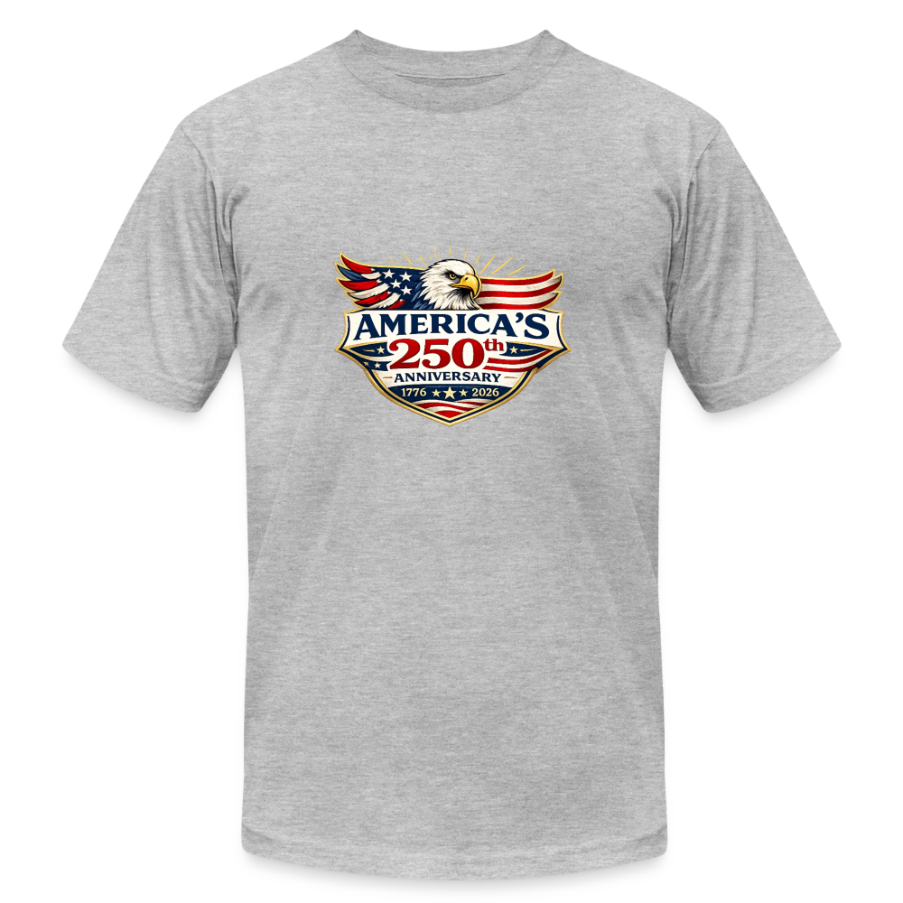 AMERICA'S 250th ANNIVERSARY Unisex Jersey T-Shirt by Bella + Canvas - heather gray