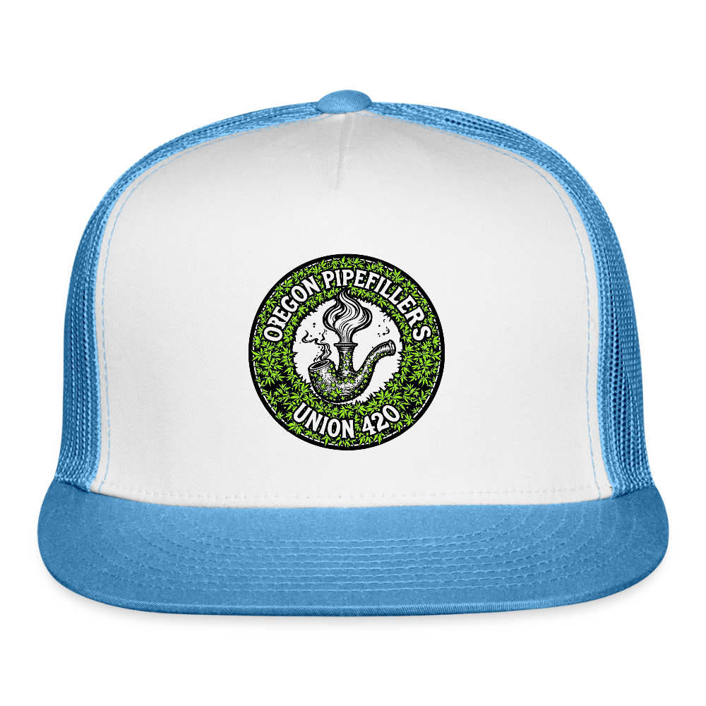 OREGON PIPEFILLERS UNION LOCAL 420 Trucker Hat - white/blue