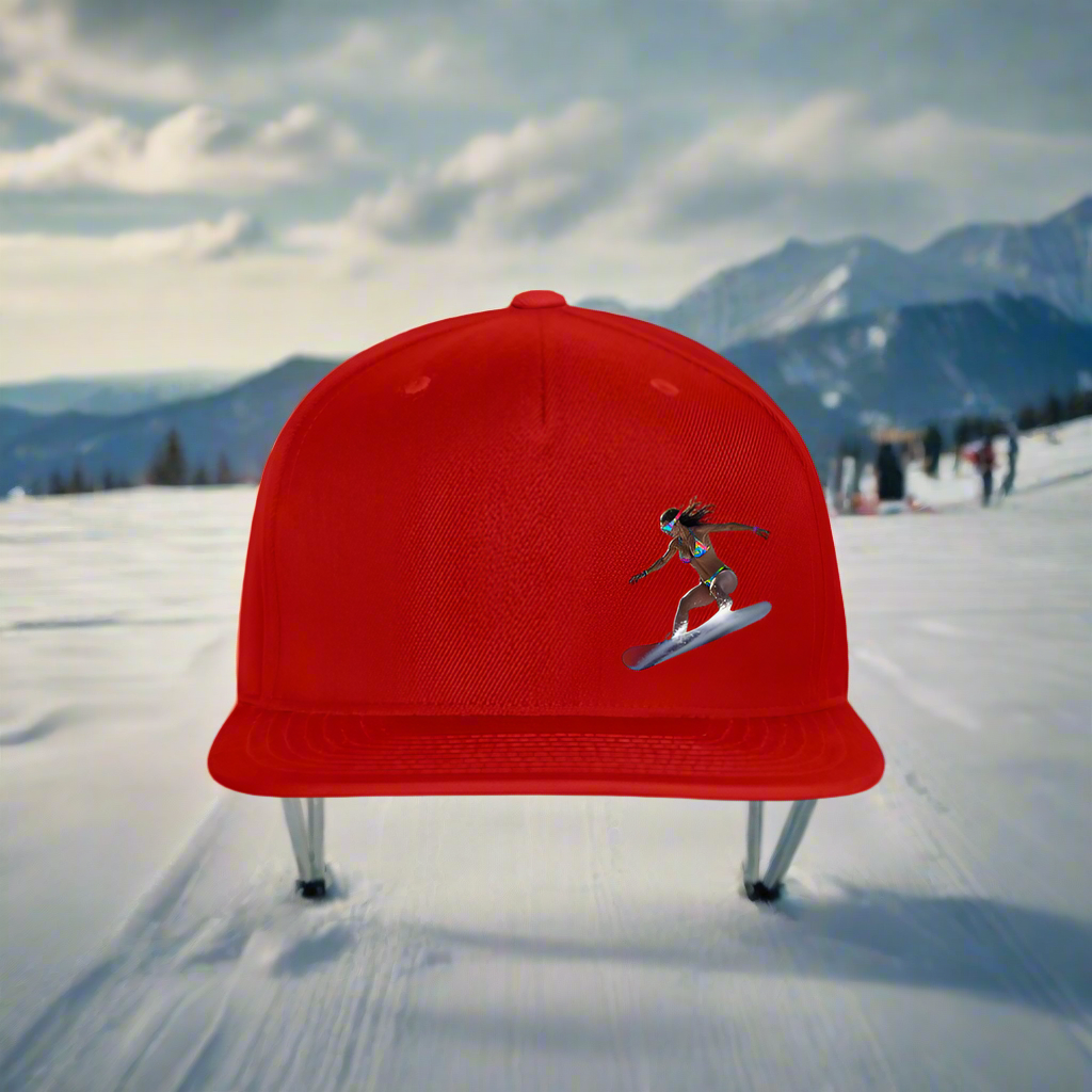 Snow Bunny 2 Snapback Baseball Cap - red