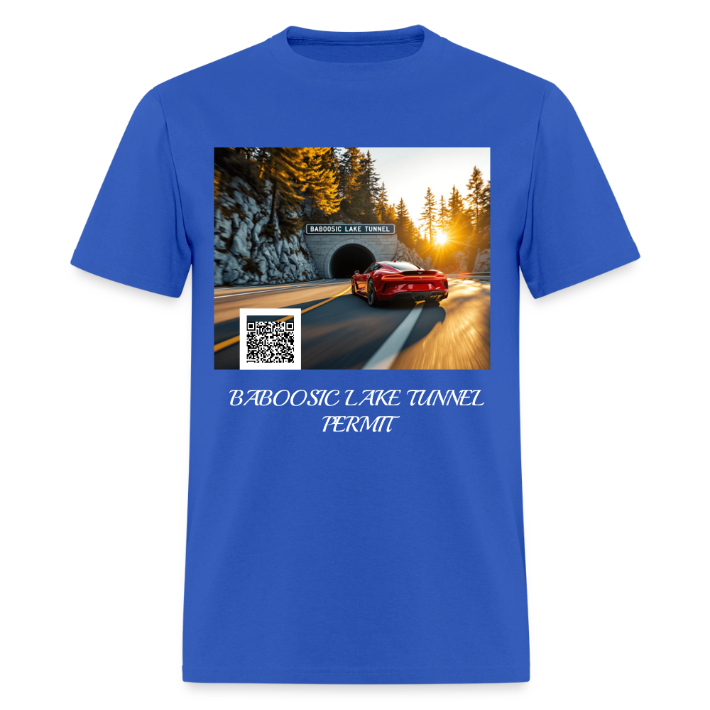 BABOOSIC LAKE TUNNEL PERMIT TEE - royal blue