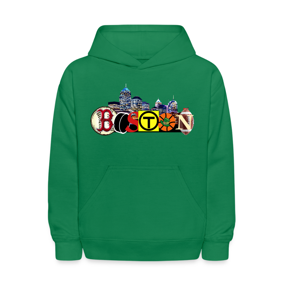 BOSTON SKYLINE Kids' Hoodie - kelly green