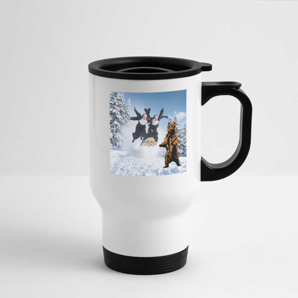 Flying Nuns Travel Mug - white