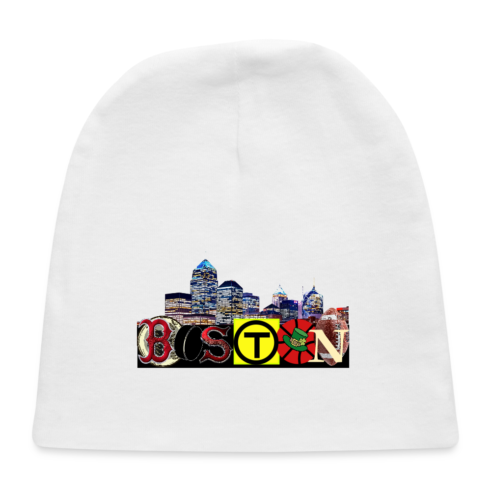 BOSTON SKYLINE Baby Cap - white