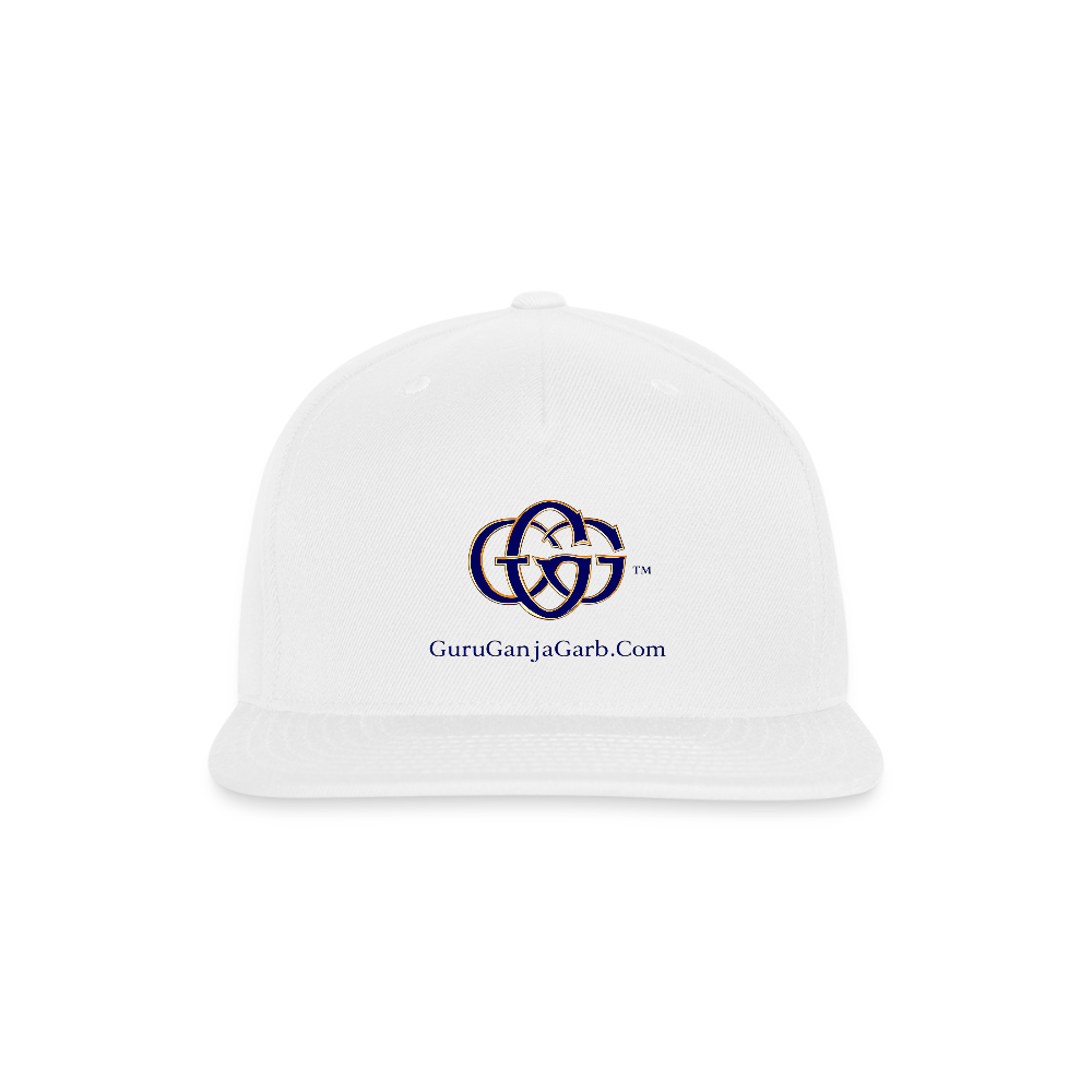 GGG LOGO Snapback Baseball Cap - white