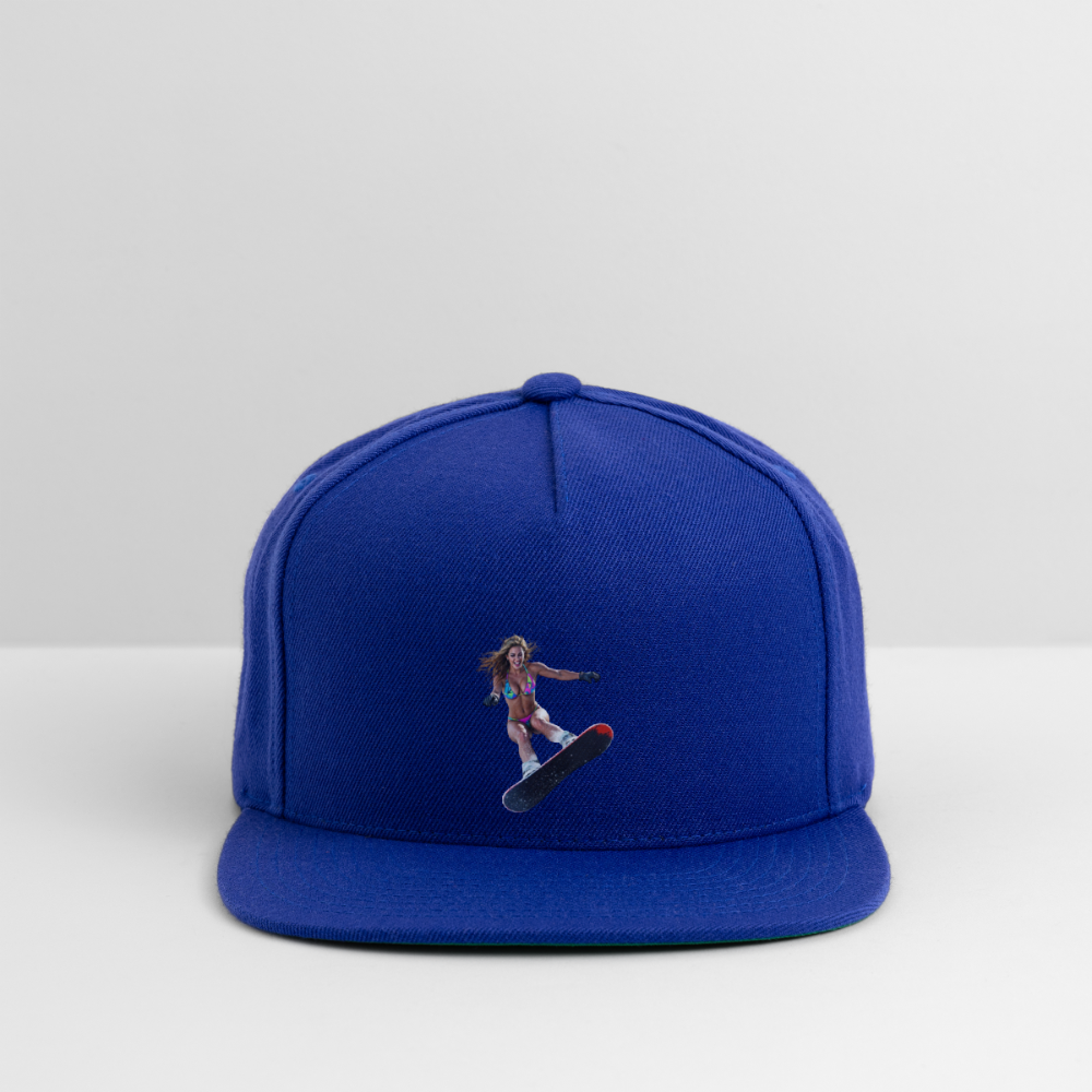 Snow Bunny Snapback Baseball Cap - royal blue