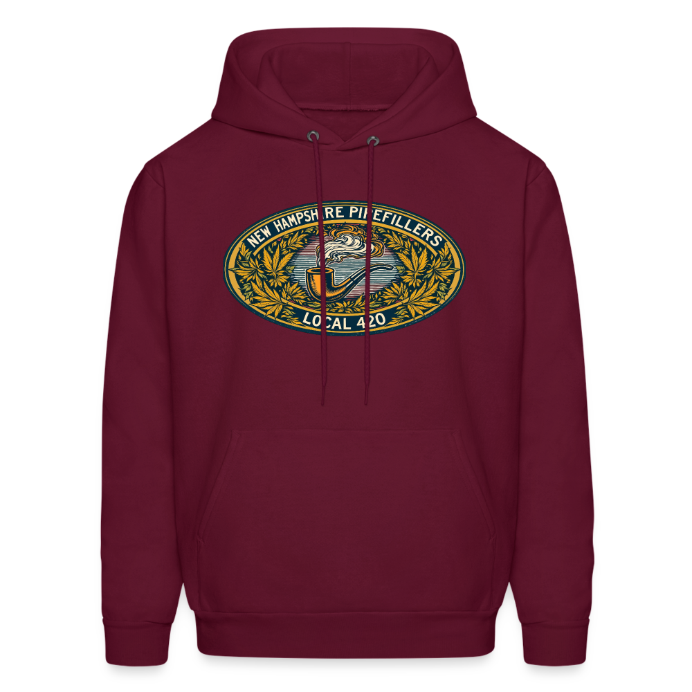NEW HAMPSHIRE PIPEFILLERS UNION LOCAL 420 Hoodie 2 - burgundy