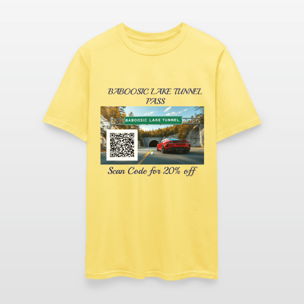 BABOOSIC LAKE TUNNEL PASS TEE - cornsilk