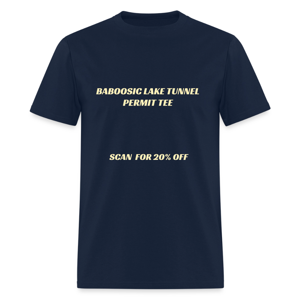 BABOOSIC LAKE TUNNEL PERMIT TEE Unisex Classic T-Shirt Unisex Classic T-Shirt - navy