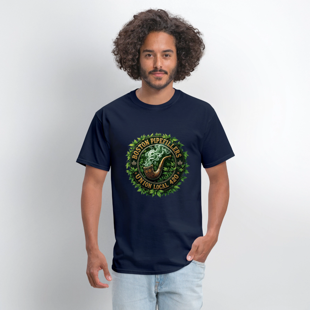 BOSTON PIPEFILLERS LOCAL 420 Men's T-Shirt - navy