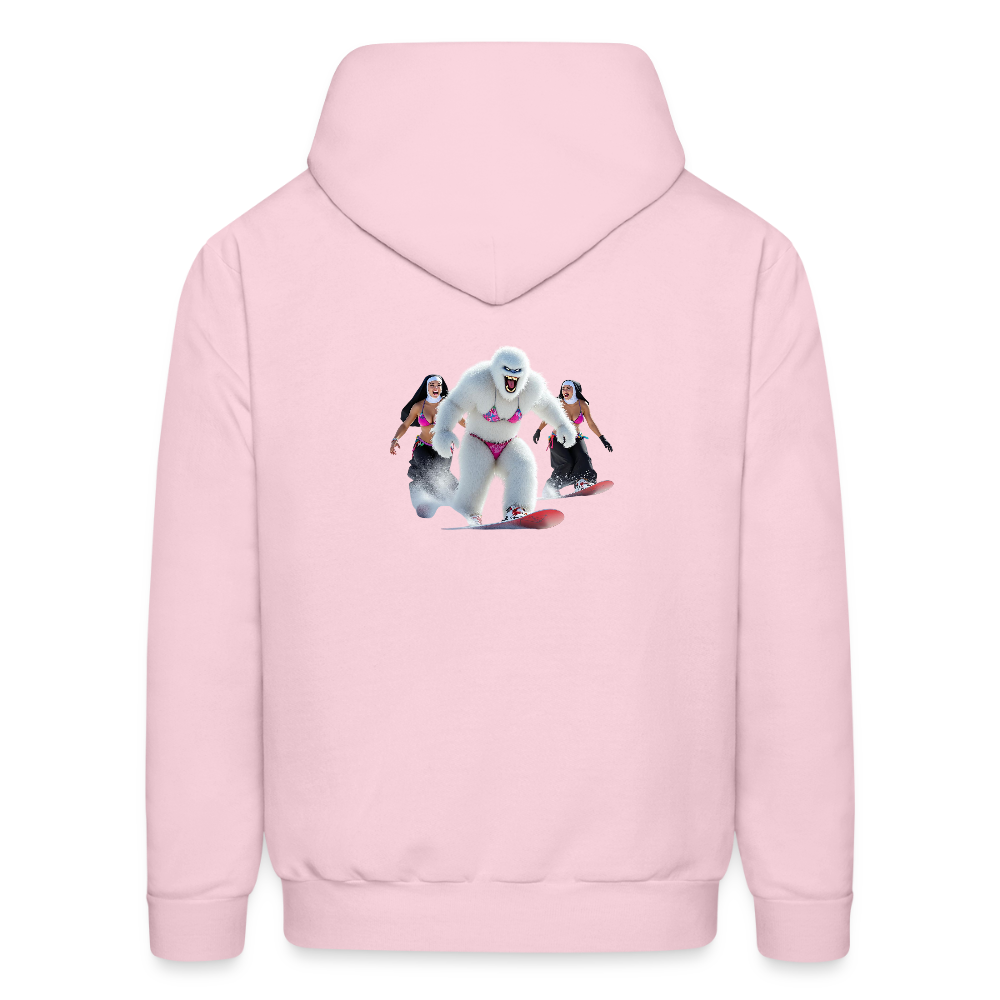 Bikini Abominable & Nuns Snowboarders Men's Hoodie - pale pink