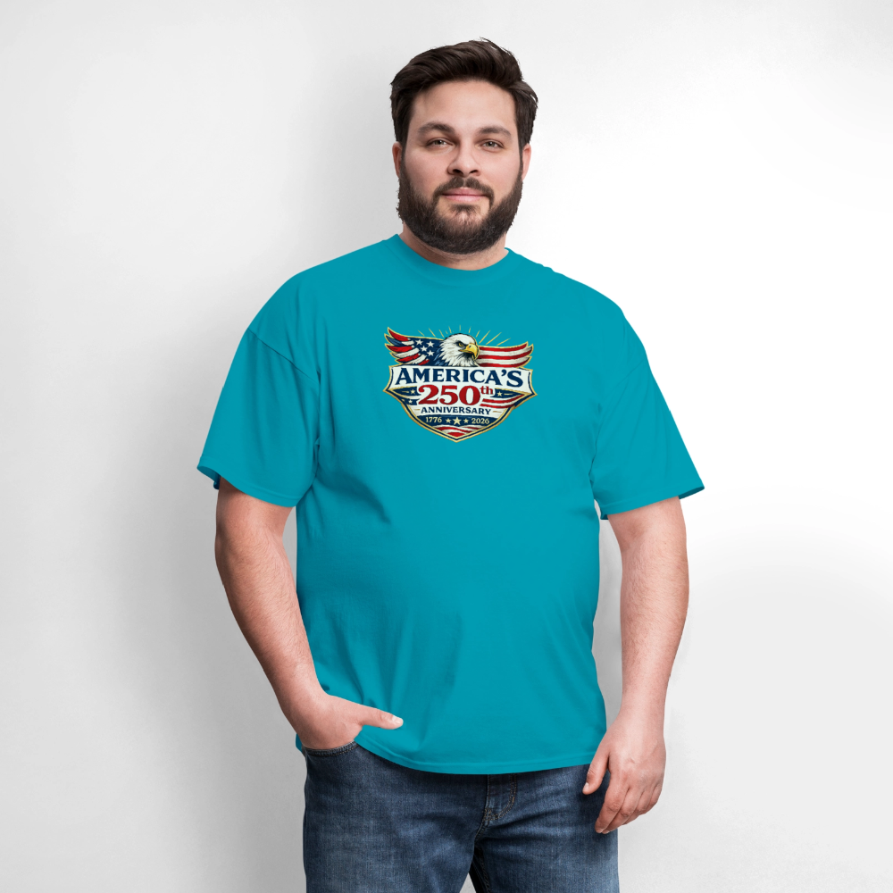 AMERICA 250th ANNIVERSARY Eagle Men's T-Shirt - turquoise