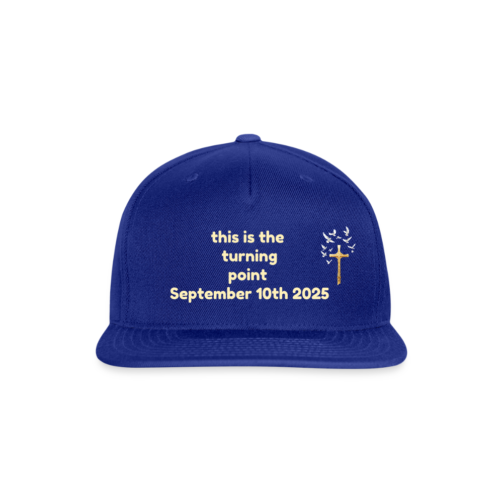 This is the Turning Point Snapback Baseball Cap - royal blue
