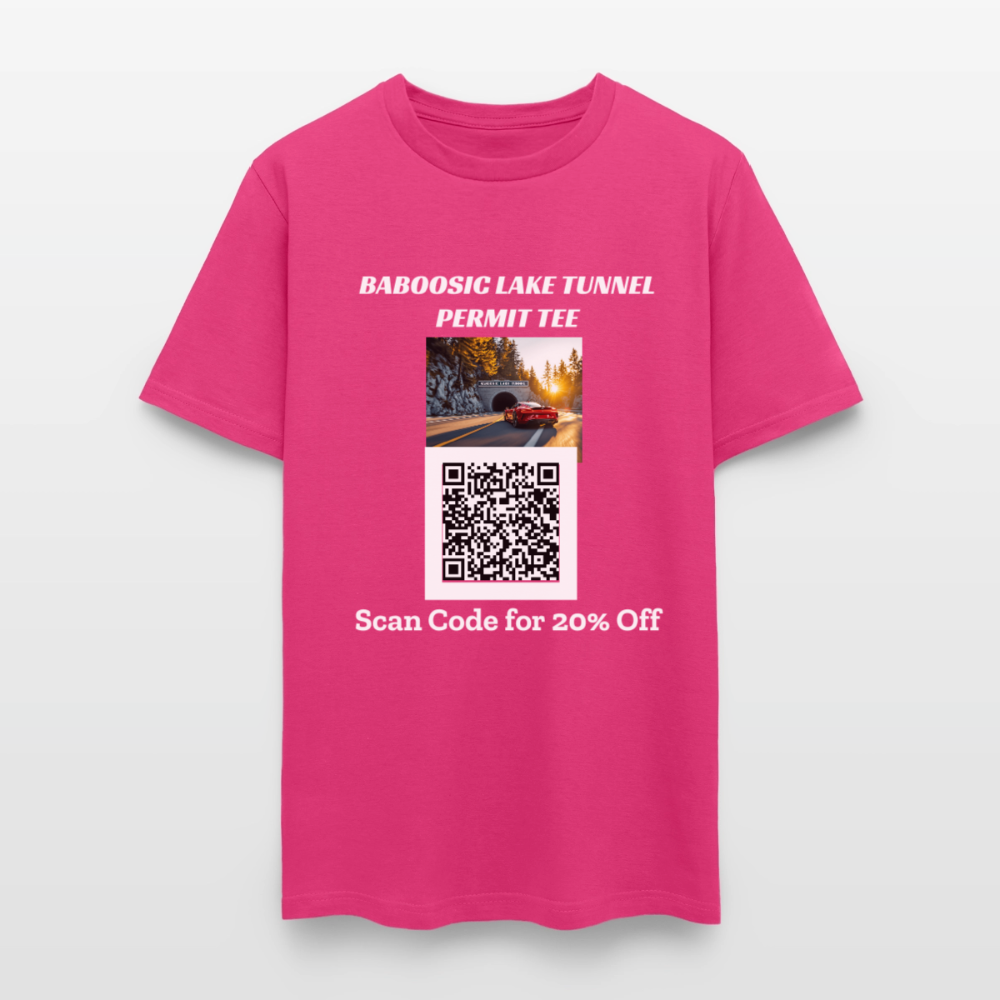 BABOOSIC LAKE TUNNEL PERMIT TEE Unisex Classic T-Shirt - fuchsia