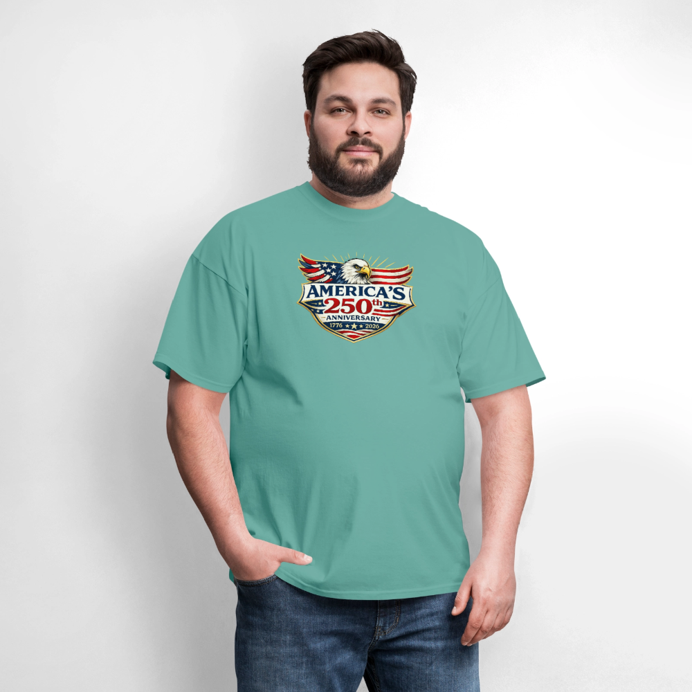 AMERICA 250th ANNIVERSARY Eagle Men's T-Shirt - aquatic