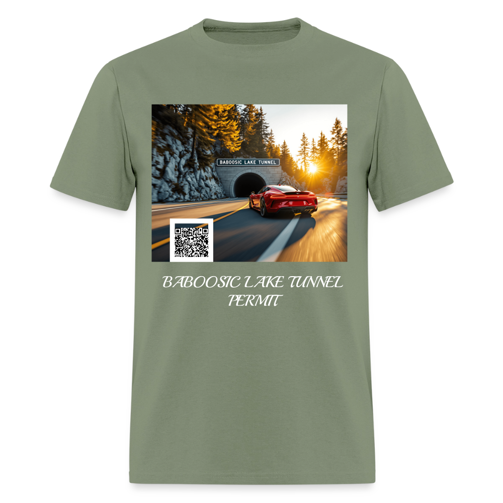 BABOOSIC LAKE TUNNEL PERMIT TEE - military green