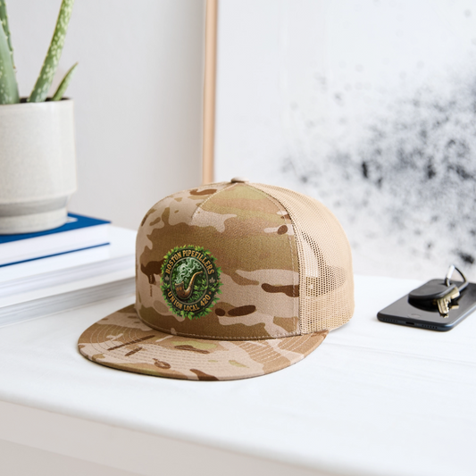 BOSTON PIPEFILLERS UNION LOCAL 420 CAMO Trucker Hat - MultiCam\tan