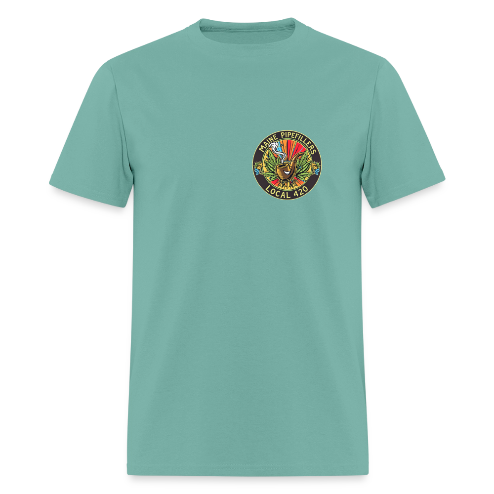 MAINE PIPEFILLERS LOCAL 420 Men's T-Shirt - aquatic