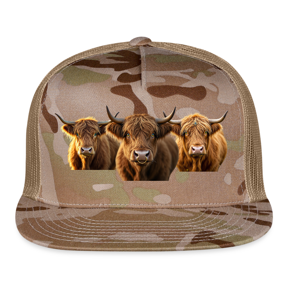 ANNA HIGHLAND CAMO Trucker Hat - MultiCam\tan