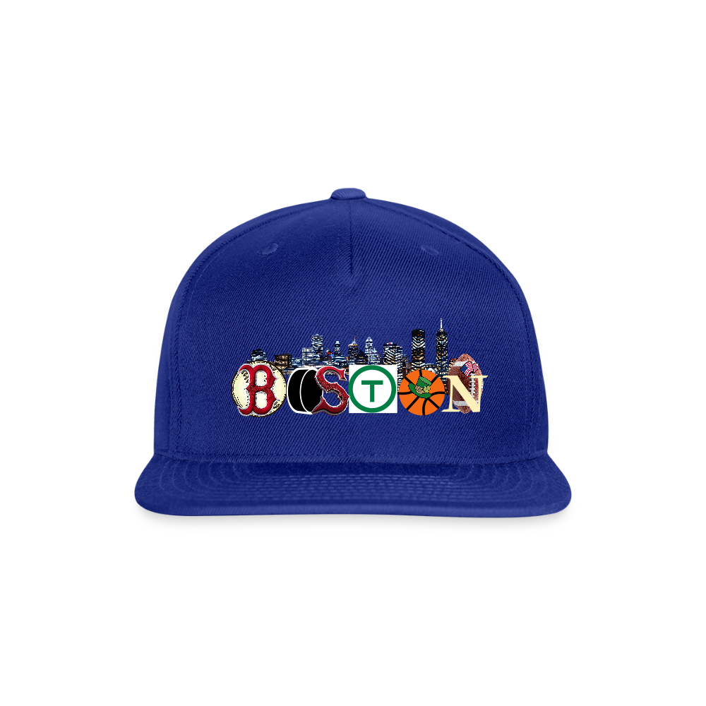 BOSTON SKYLINE AUTHENTIC Snapback Baseball Cap - royal blue