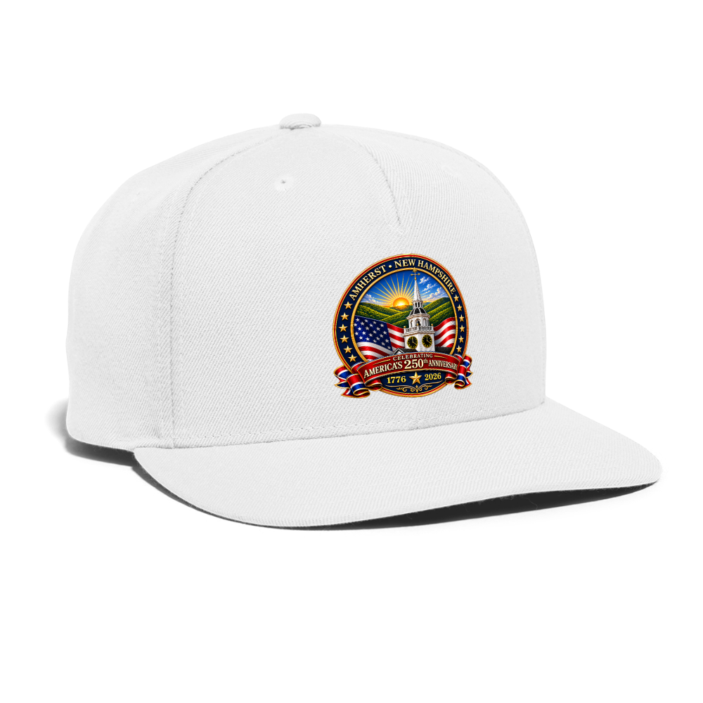 AMHERST 250 Snapback Baseball Cap - white