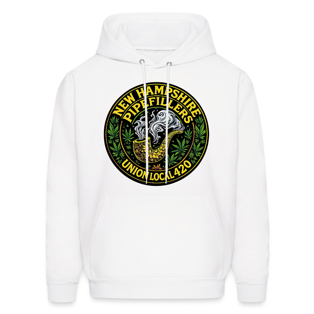 THE ORIGINAL NEW HAMPSHIRE PIPEFILLERS UNION LOCAL 420 Hanes Men's Hoodie - white
