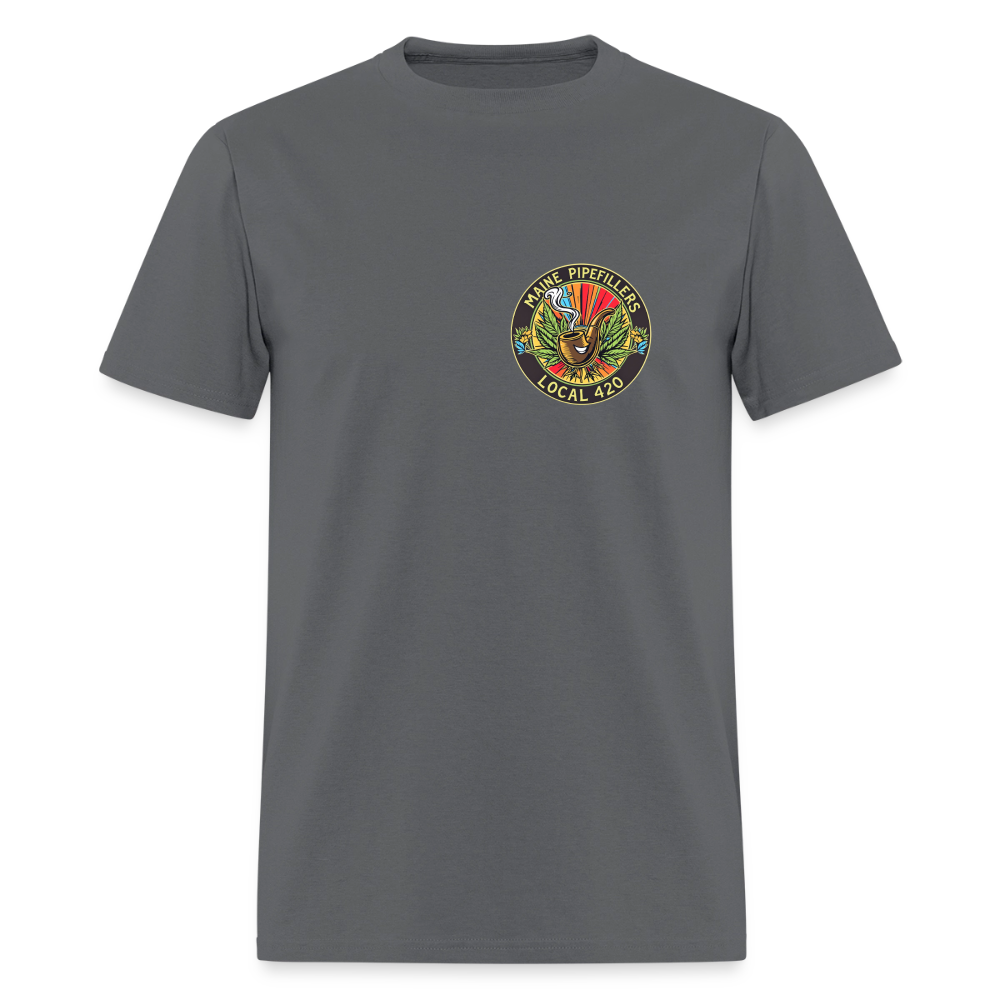 MAINE PIPEFILLERS LOCAL 420 Men's T-Shirt - charcoal
