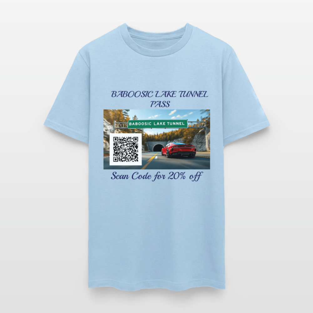 BABOOSIC LAKE TUNNEL PASS TEE - powder blue
