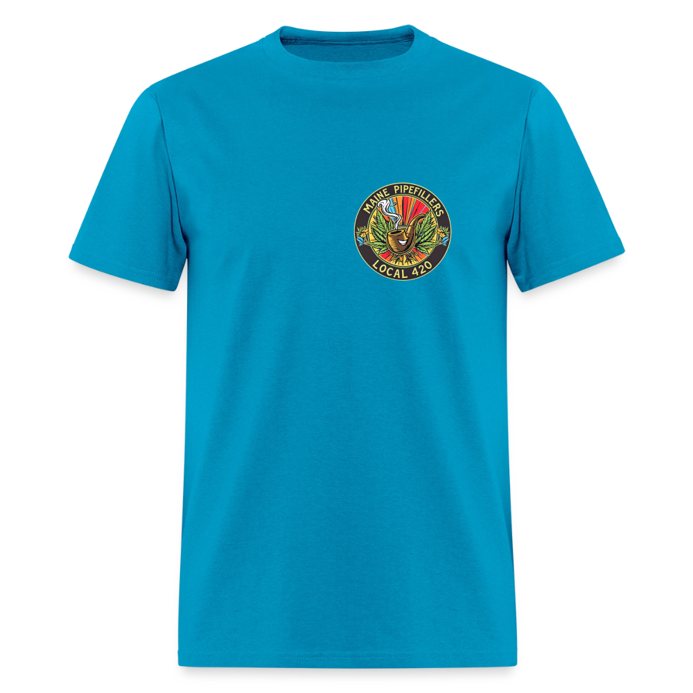 MAINE PIPEFILLERS LOCAL 420 Men's T-Shirt - turquoise