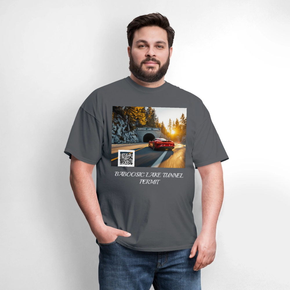 BABOOSIC LAKE TUNNEL PERMIT TEE - charcoal