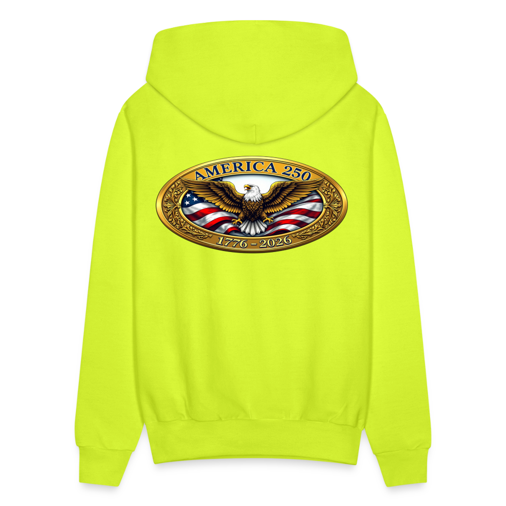 AMERICA 250 Men's Hoodie - safety green